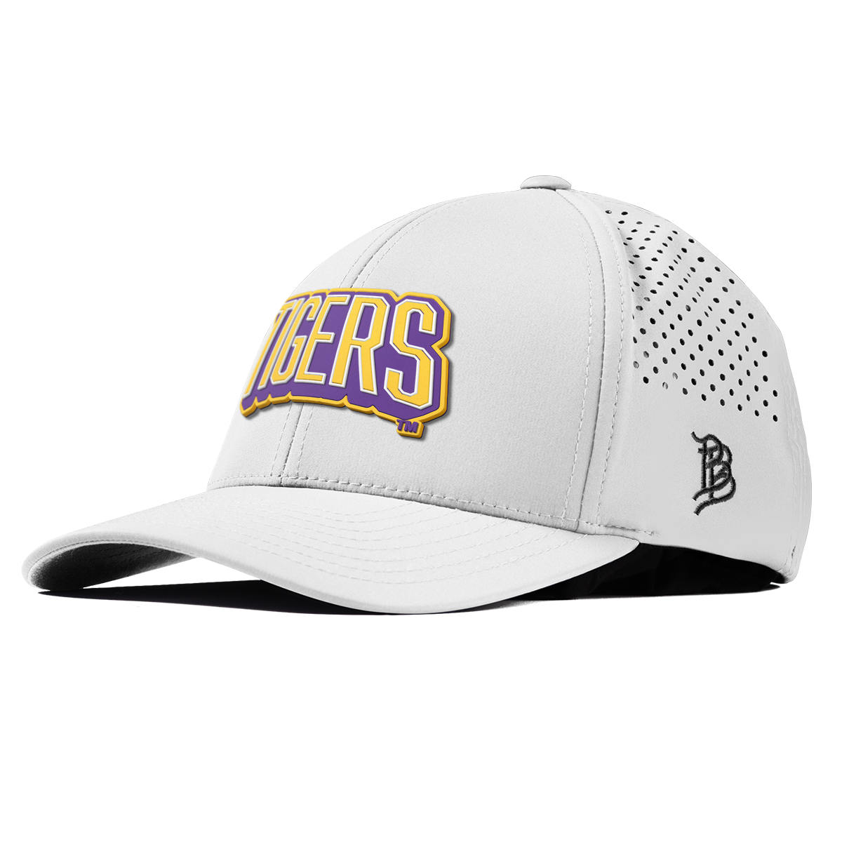 Louisiana State University "LSU Tigers Block" Curved Performance White