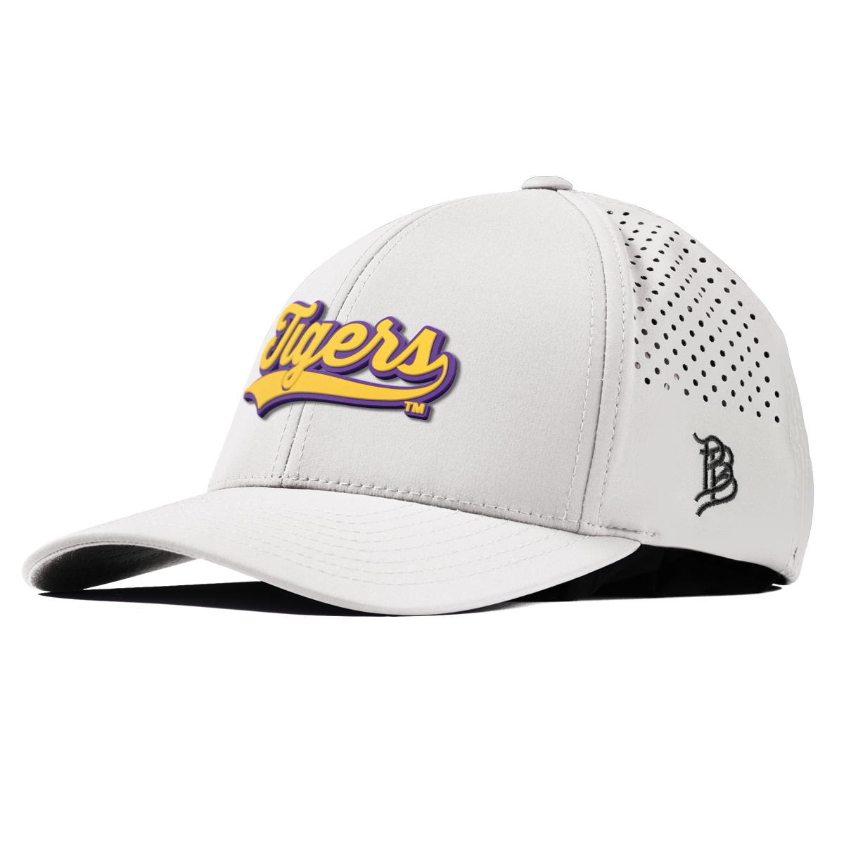 Louisiana State University "LSU Tigers Script" Curved Performance White