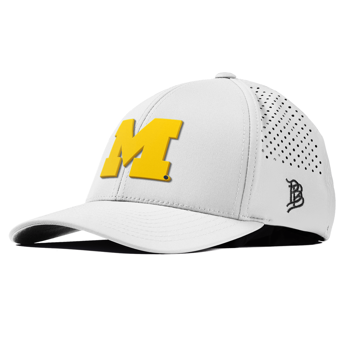 University of Michigan "Michigan Gold Block" Curved Performance White
