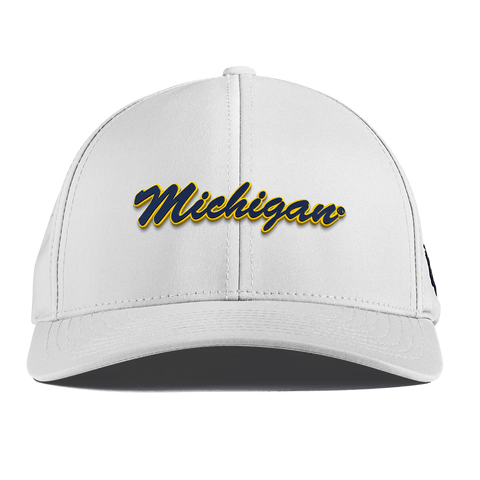 University of Michigan "Michigan Script" Curved Performance White