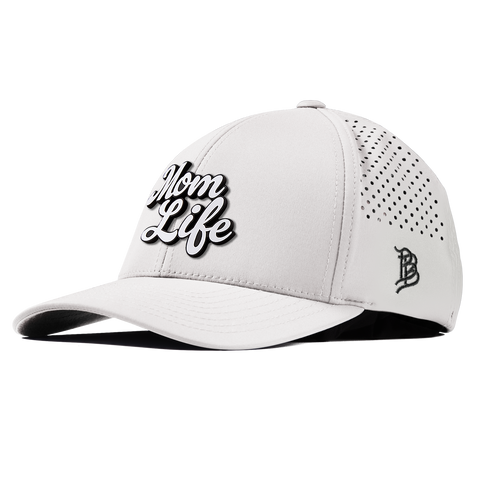 Mom Life Script Curved Performance White