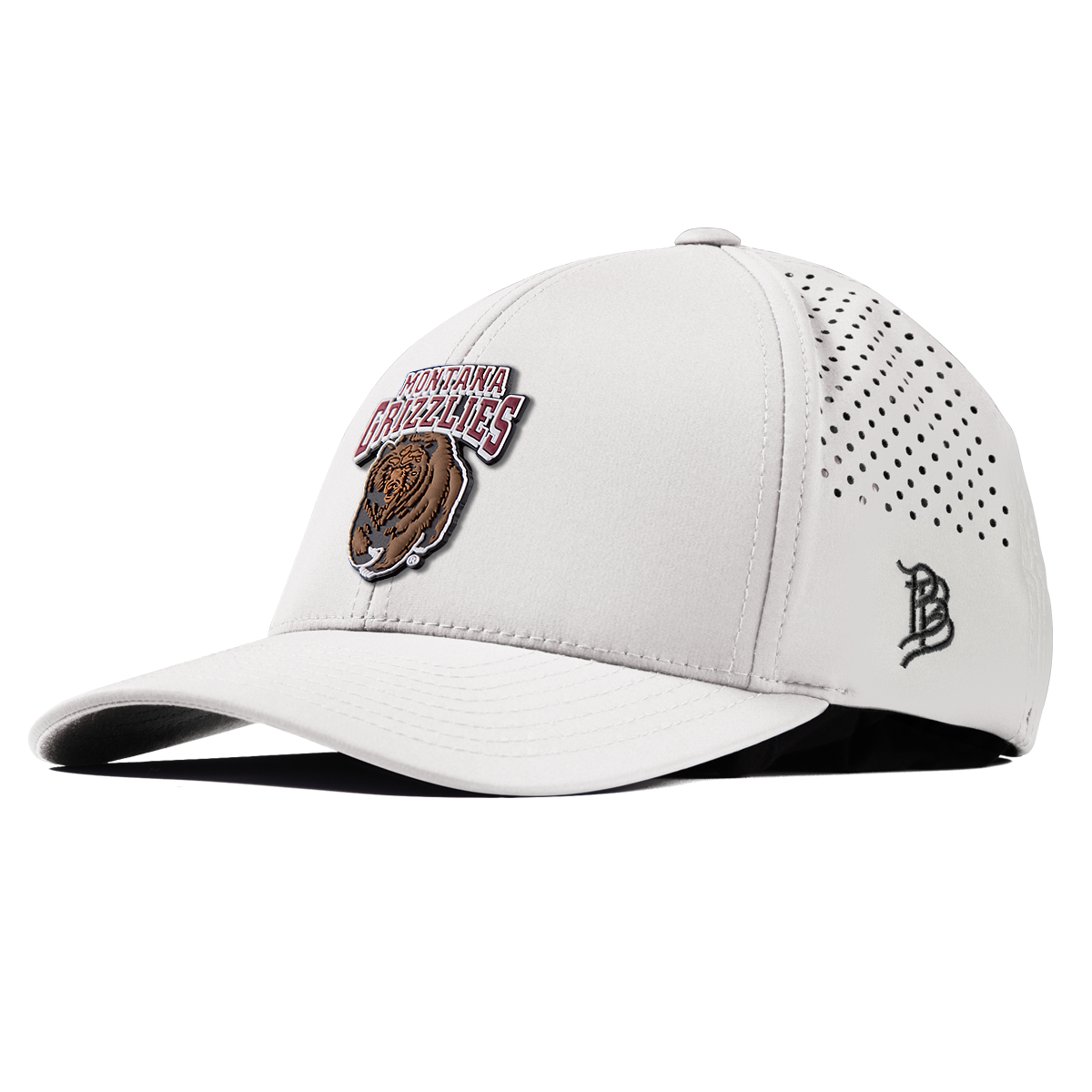 University of Montana "Montana Grizzlies Team Logo" Curved Performance White