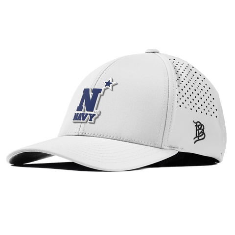 United States Naval Academy "Naval Academy Team Logo Navy" Curved Performance White