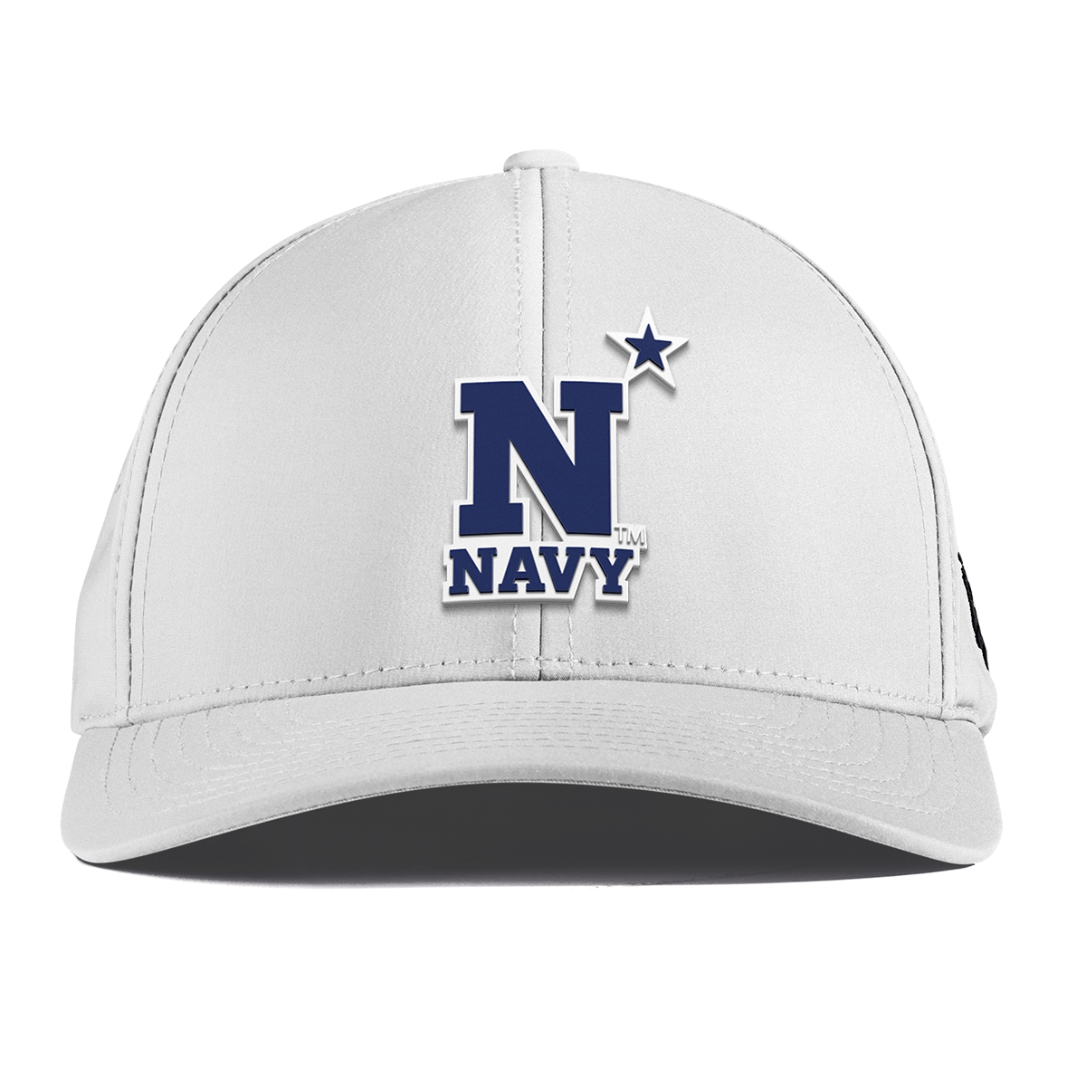 United States Naval Academy "Naval Academy Team Logo Navy" Curved Performance White