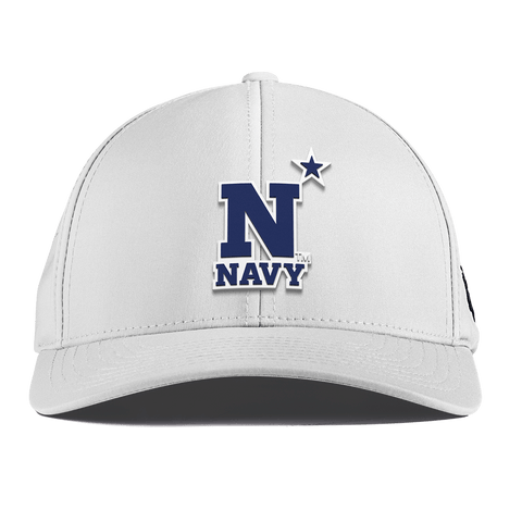 United States Naval Academy "Naval Academy Team Logo Navy" Curved Performance White