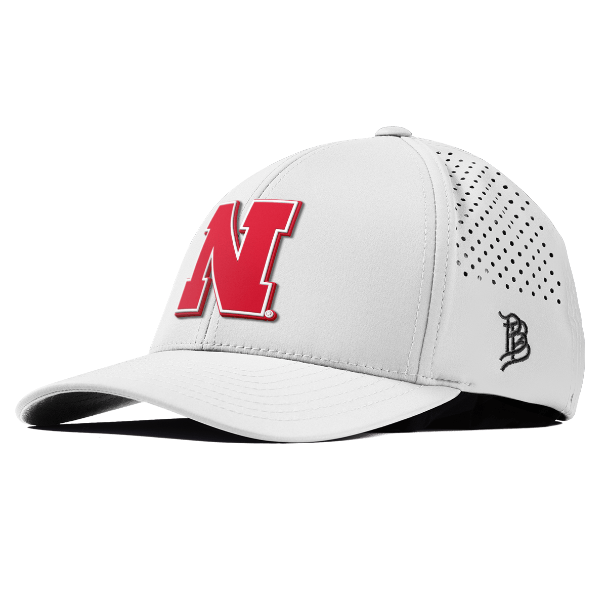 University of Nebraska "Nebraska Team Logo" Curved Performance White 