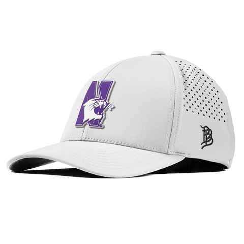 Northwestern University "Northwestern Block Logo" Curved Performance White