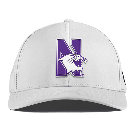Northwestern University "Northwestern Block Logo" Curved Performance White