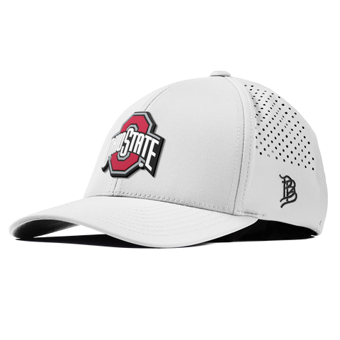 Ohio State University "Ohio State Gray Team Logo" Curved Performance White