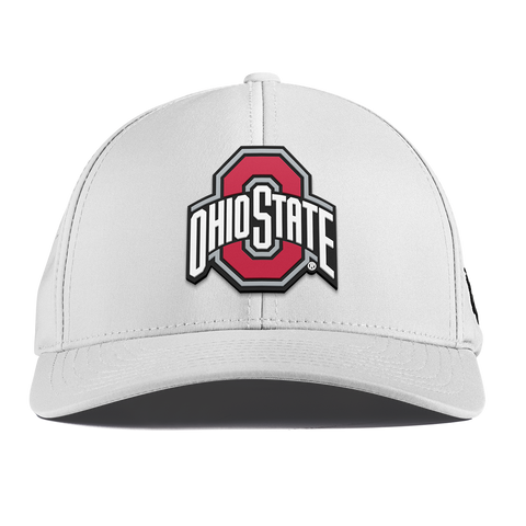 Ohio State University "Ohio State Gray Team Logo" Curved Performance White