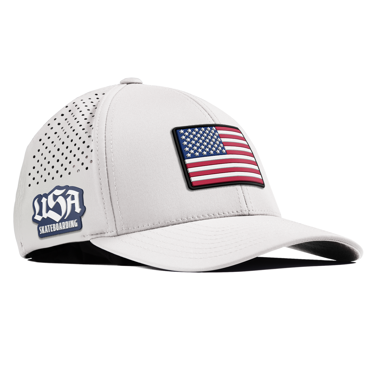 Old Glory USA Skateboarding Curved Performance | hover: White