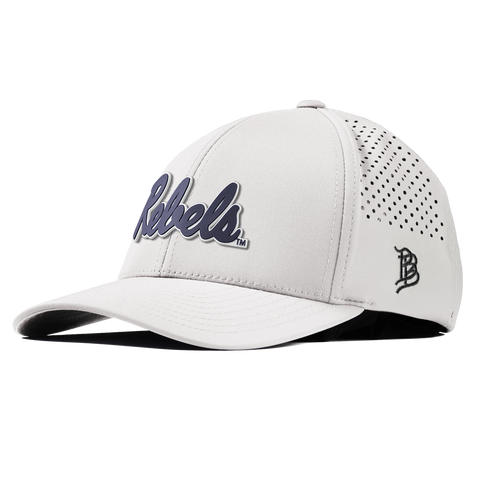 University of Mississippi "Ole Miss Navy Rebels" Curved Performance White