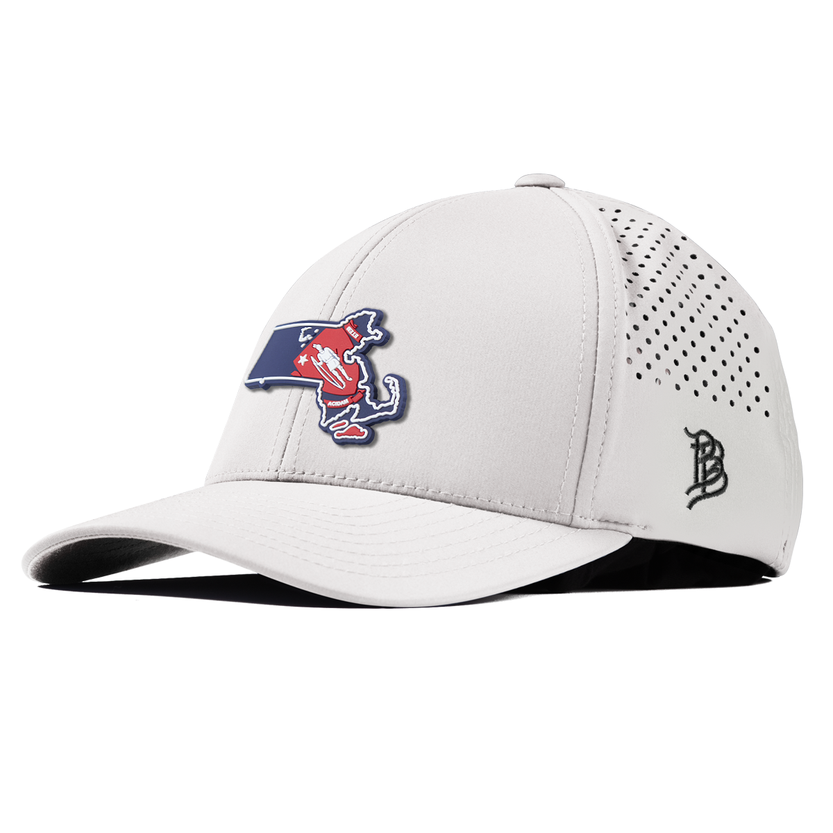 Massachusetts Patriot Series Curved Performance White