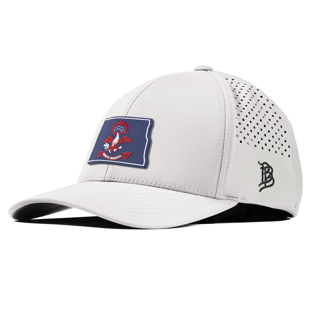 North Dakota Patriot Series Curved Performance White