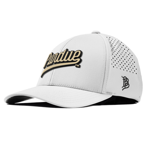 Purdue University "Purdue Script Gold" Curved Performance White