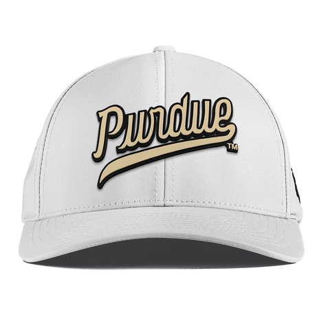 Purdue University "Purdue Script Gold" Curved Performance White