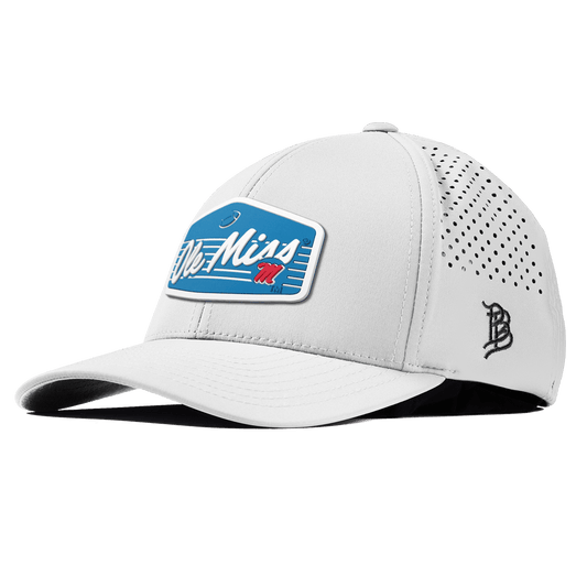 University of Mississippi "Rebel Football" Curved Performance White
