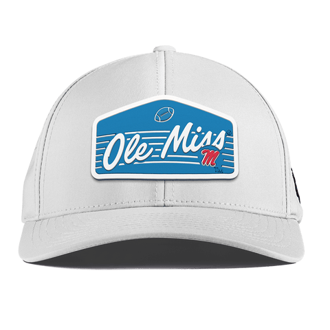 University of Mississippi "Rebel Football" Curved Performance White
