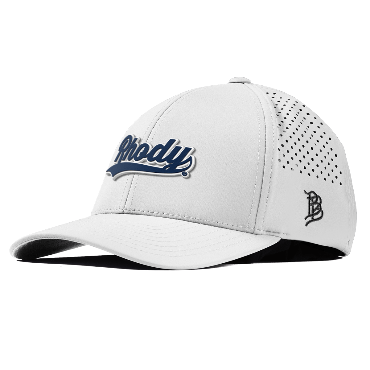University of Rhode Island "Rhody Script" Curved Performance White