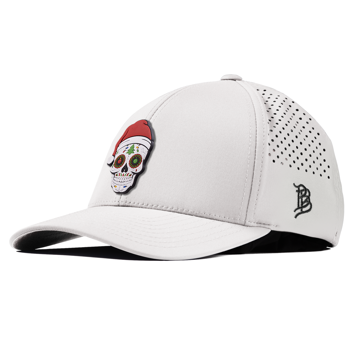 Santa Skull PVC Curved Performance White