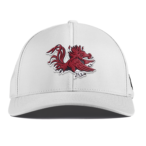 University of South Carolina "Sir Big Spur Logo" Curved Performance White
