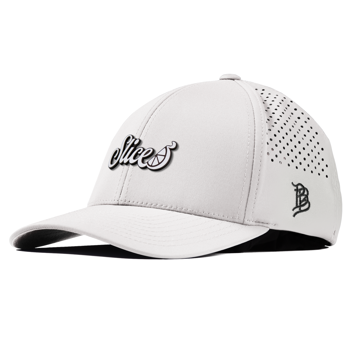 Sliced Script Curved Performance White