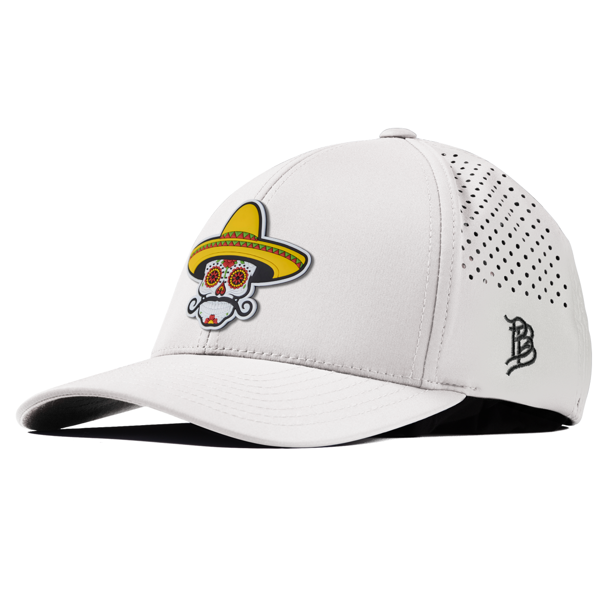Sombrero Skull PVC Curved Performance White