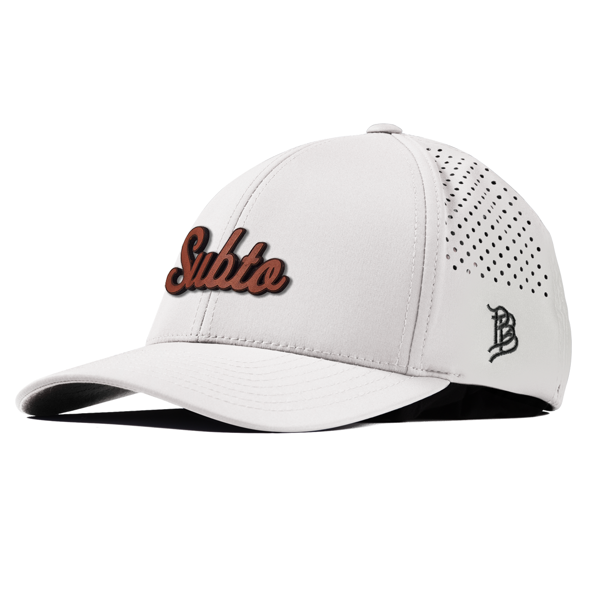Subto Script Tan Curved Performance White
