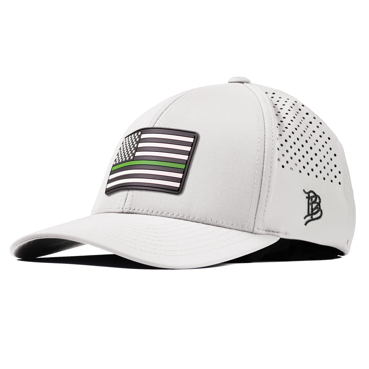 Thin Green Line PVC Curved Performance White