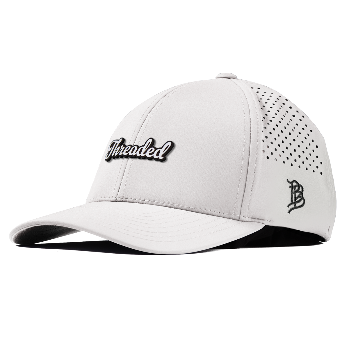 Threaded Script Curved Performance White