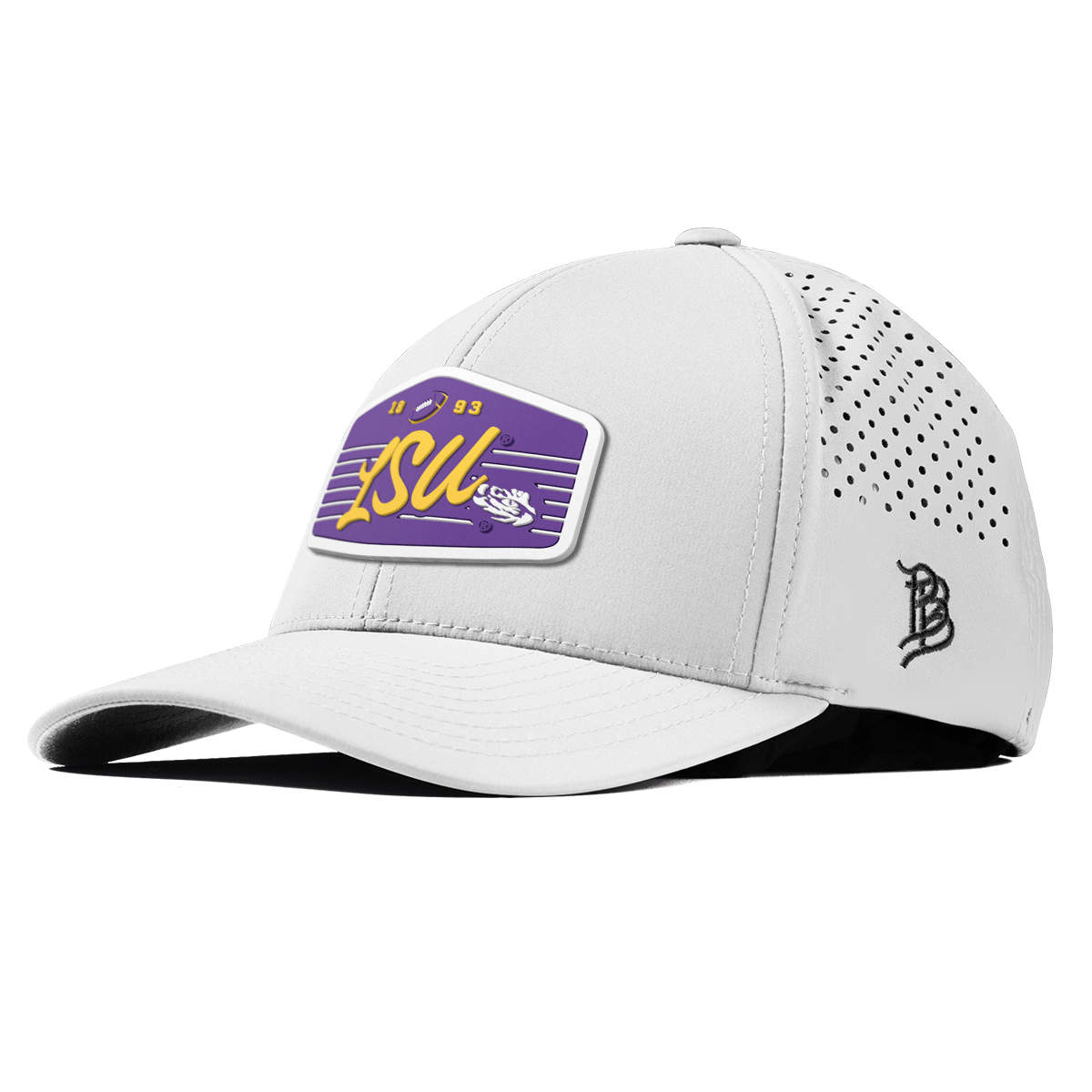 Louisiana State University "Tigers Football" Curved Performance White