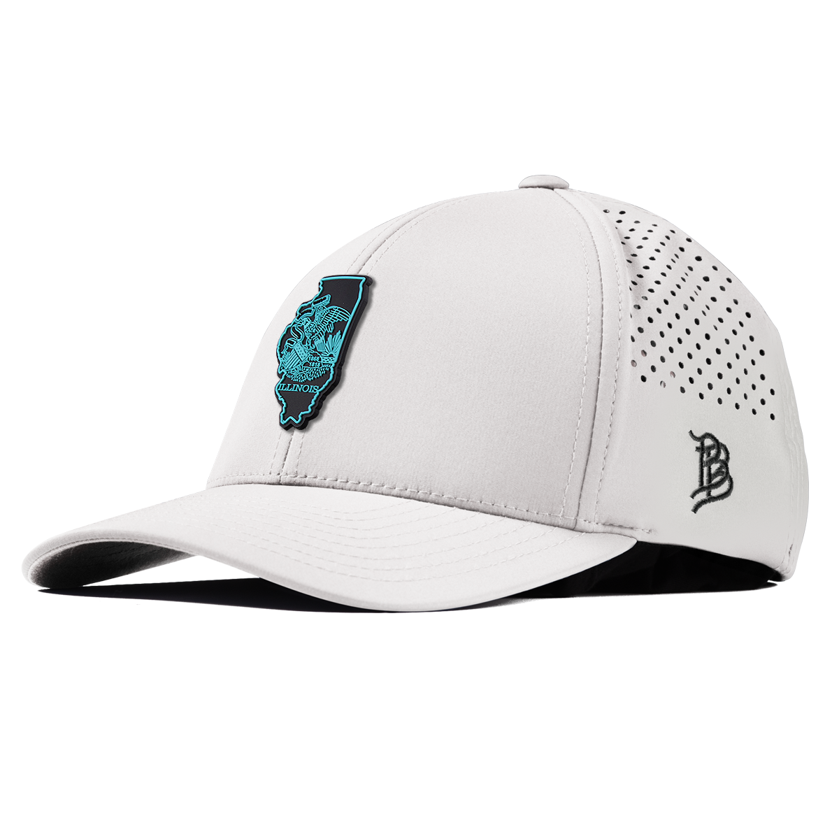 Illinois Turquoise Curved Performance White