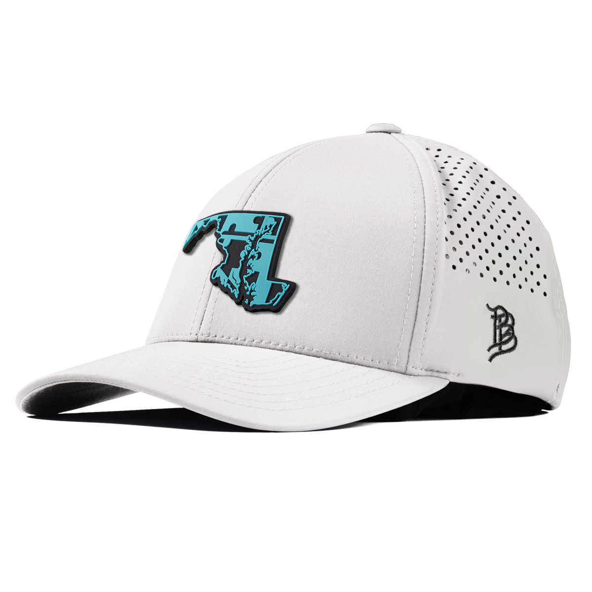 Maryland Turquoise Curved Performance White