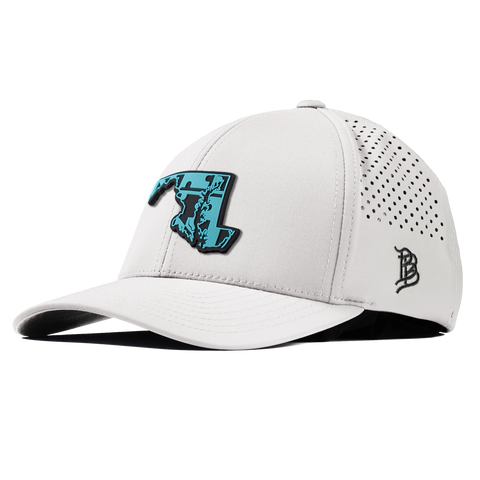 Maryland Turquoise Curved Performance White