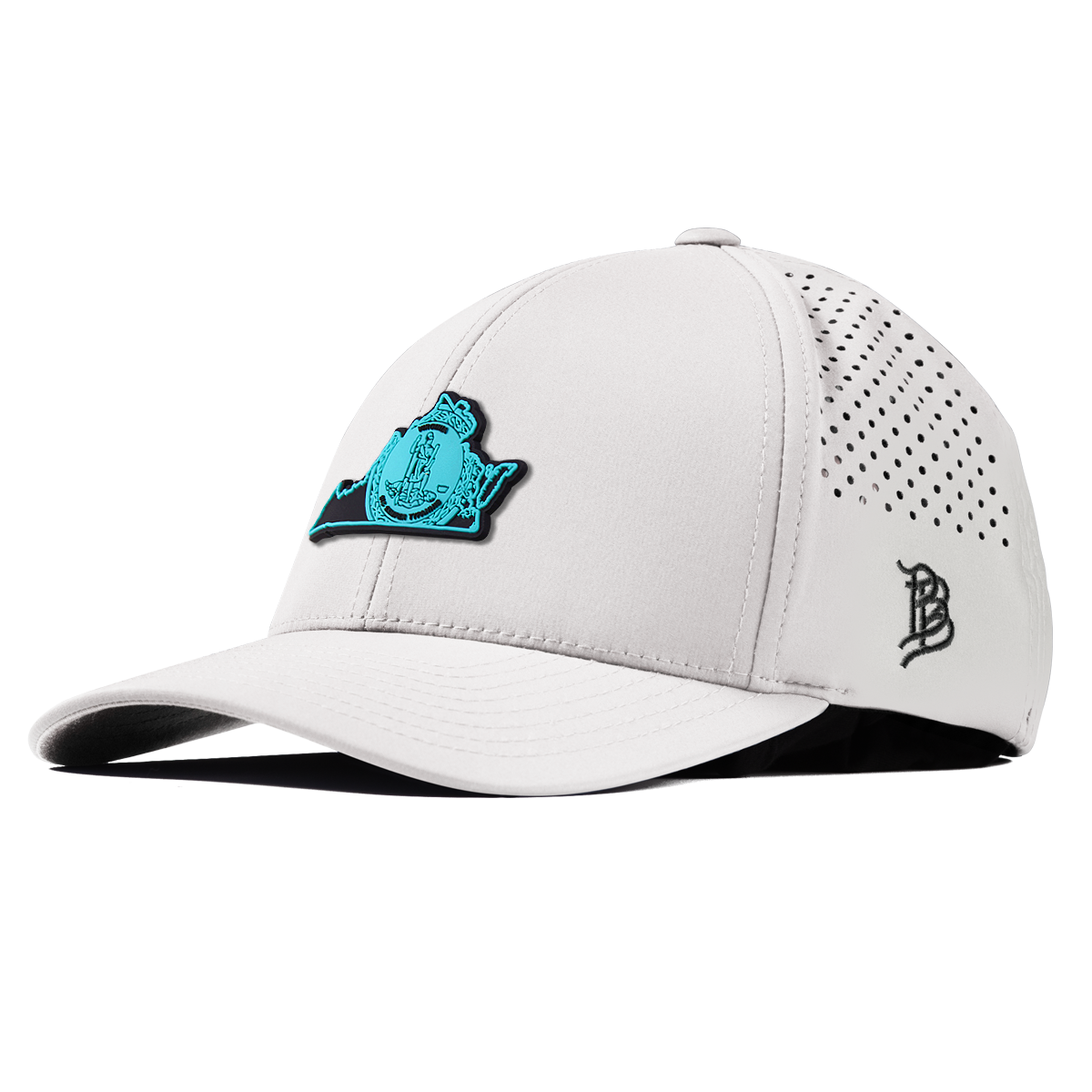 Virginia Turquoise Curved Performance White