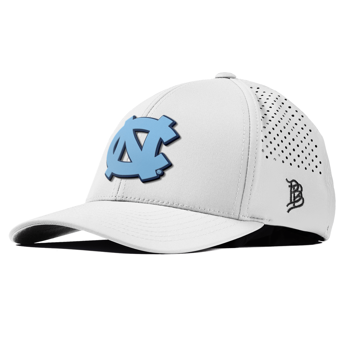 University of North Carolina "UNC Team Logo Carolina Blue" Curved Performance White