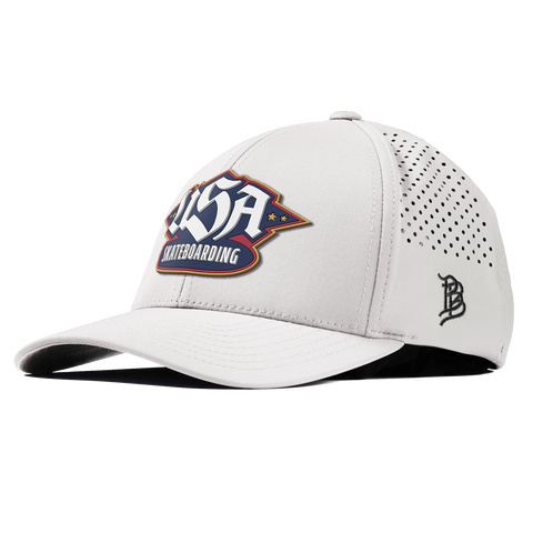 USA Skateboarding Team Logo Curved Performance White