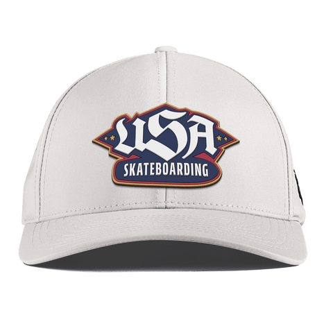 USA Skateboarding Team Logo Curved Performance White