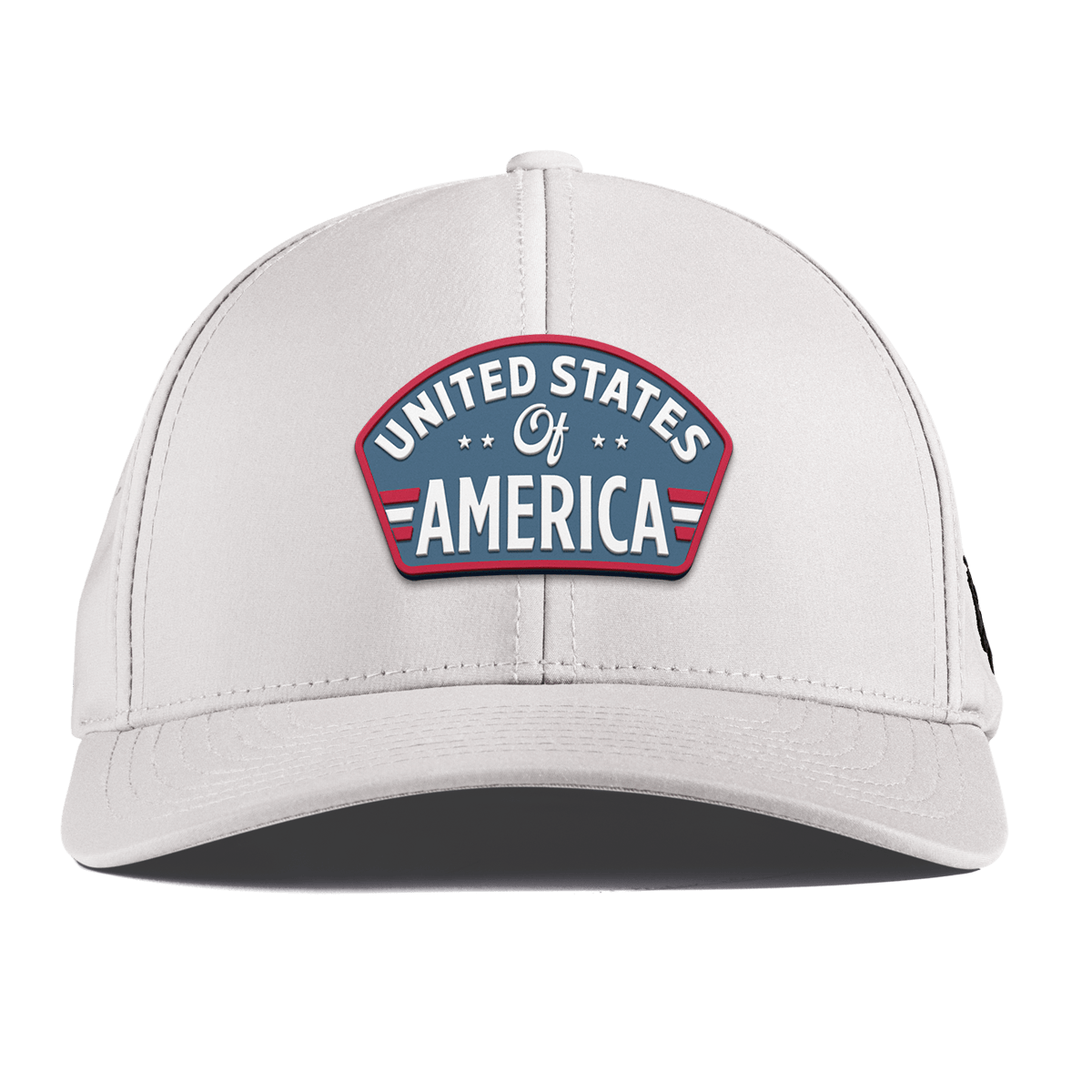 United States of America Badge Curved Performance White