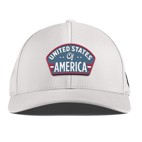 United States of America Badge Curved Performance White