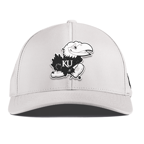 University of Kansas "Vintage Jayhawk" Curved Performance White