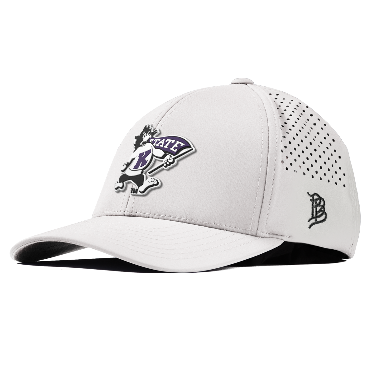 Kansas State University "Vintage Kansas State Wildcat" Curved Performance White