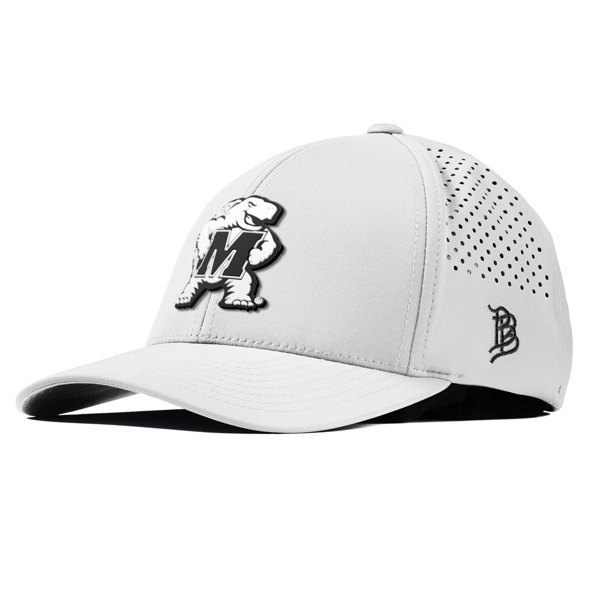 University of Maryland "Vintage Maryland Team Logo" Curved Performance White
