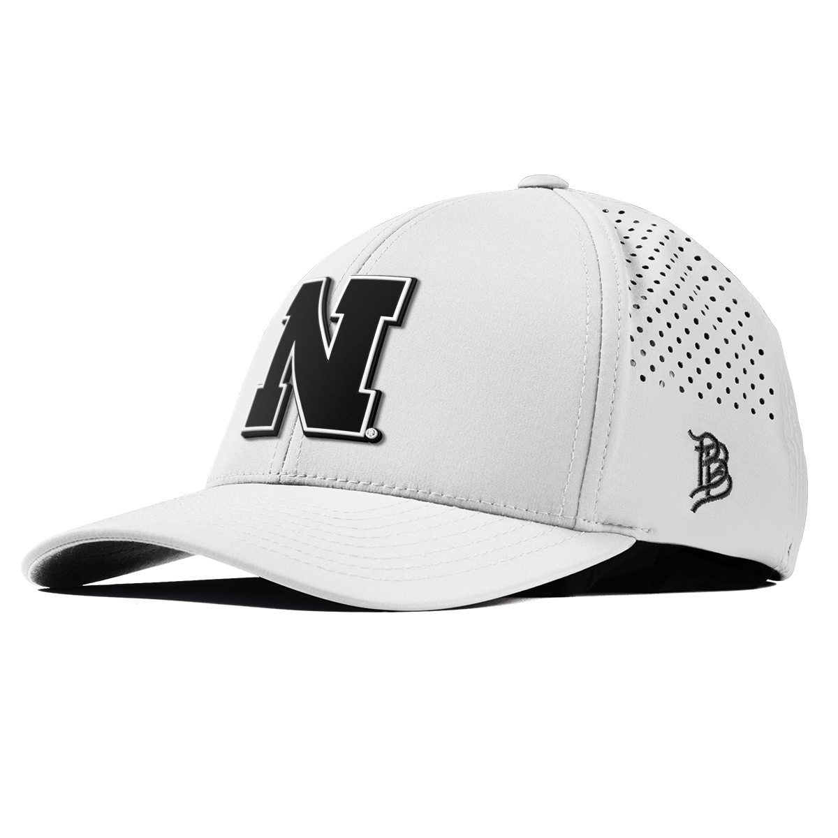 University of Nebraska "Vintage Nebraska Team Logo" Curved Performance White 