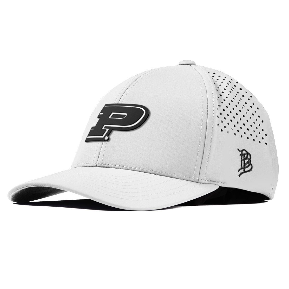 Purdue University "Vintage Purdue Team Logo" Curved Performance White