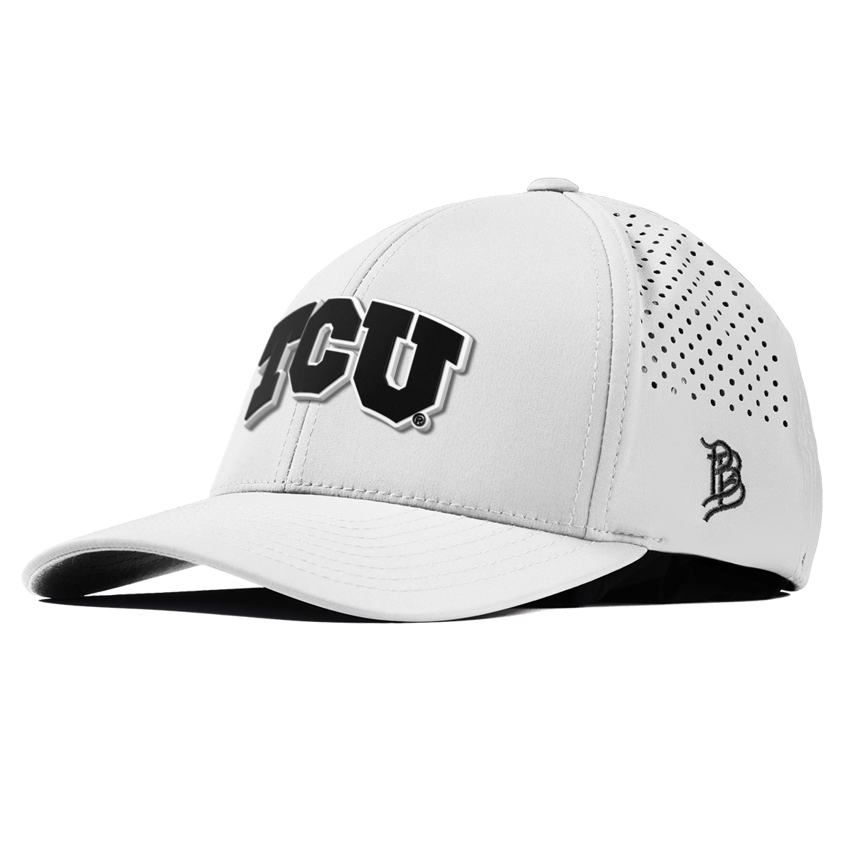 Texas Christian University "Vintage TCU Block" Curved Performance White
