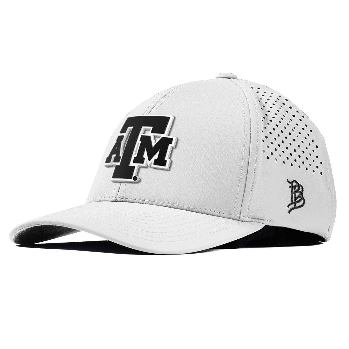 Texas A&M University "Vintage Texas A&M Block" Curved Performance White