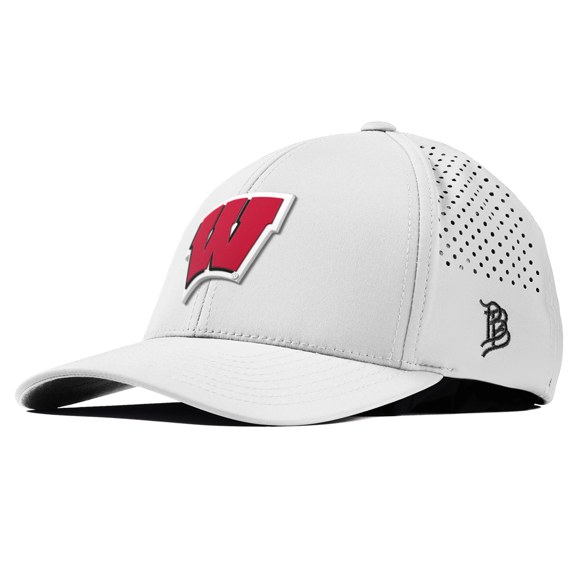 University of Wisconsin "Wisconsin Team Logo" Curved Performance White