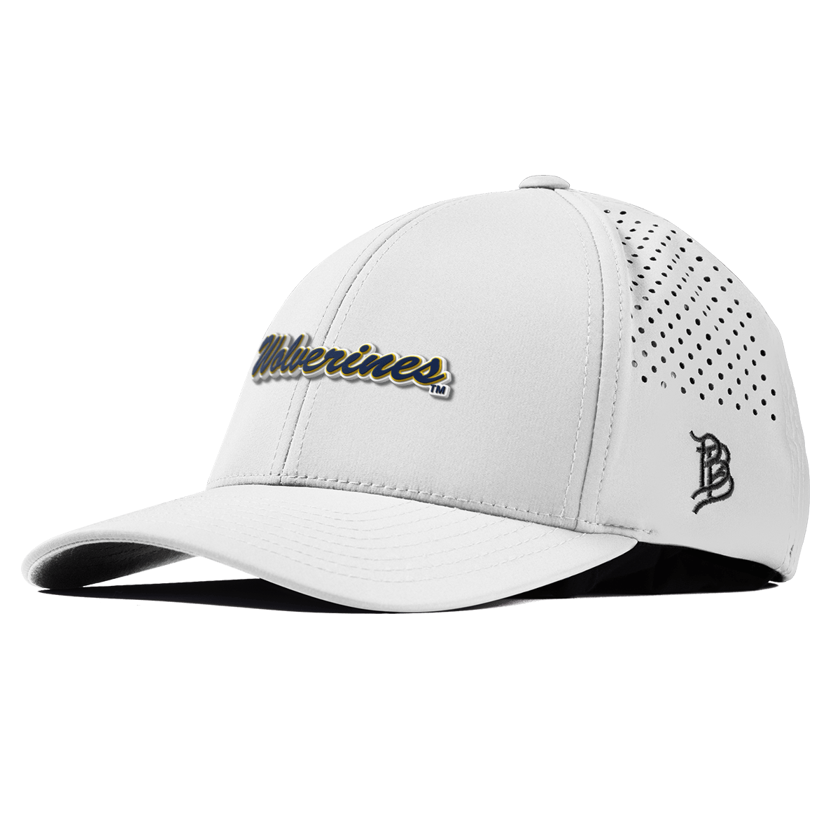 University of Michigan "Wolverines Script" Curved Performance White