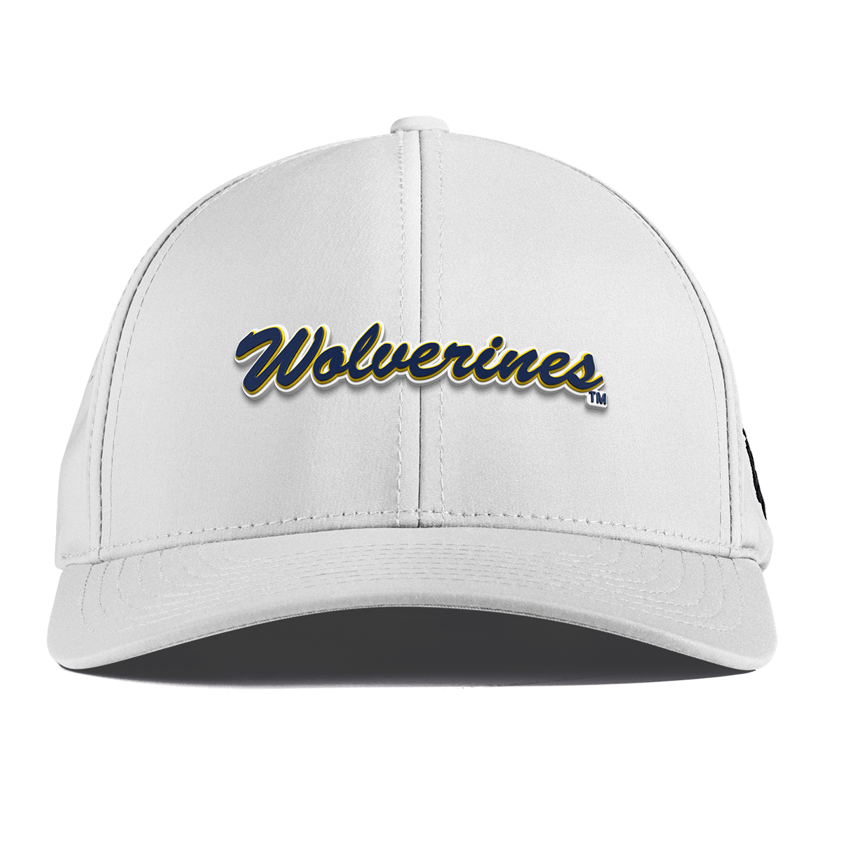 University of Michigan "Wolverines Script" Curved Performance White